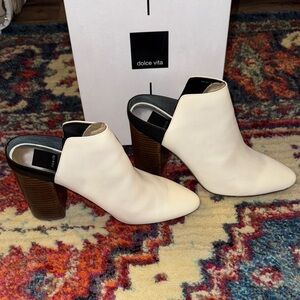 Dolce Vita Cream Ankle Booties